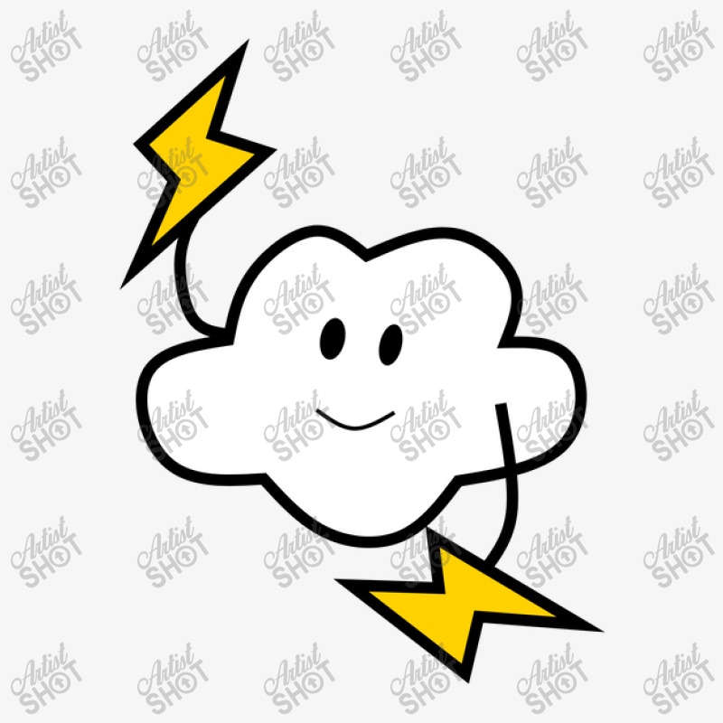 Cute Cloud With Lighting Ladies Fitted T-Shirt by afancreaive99 | Artistshot