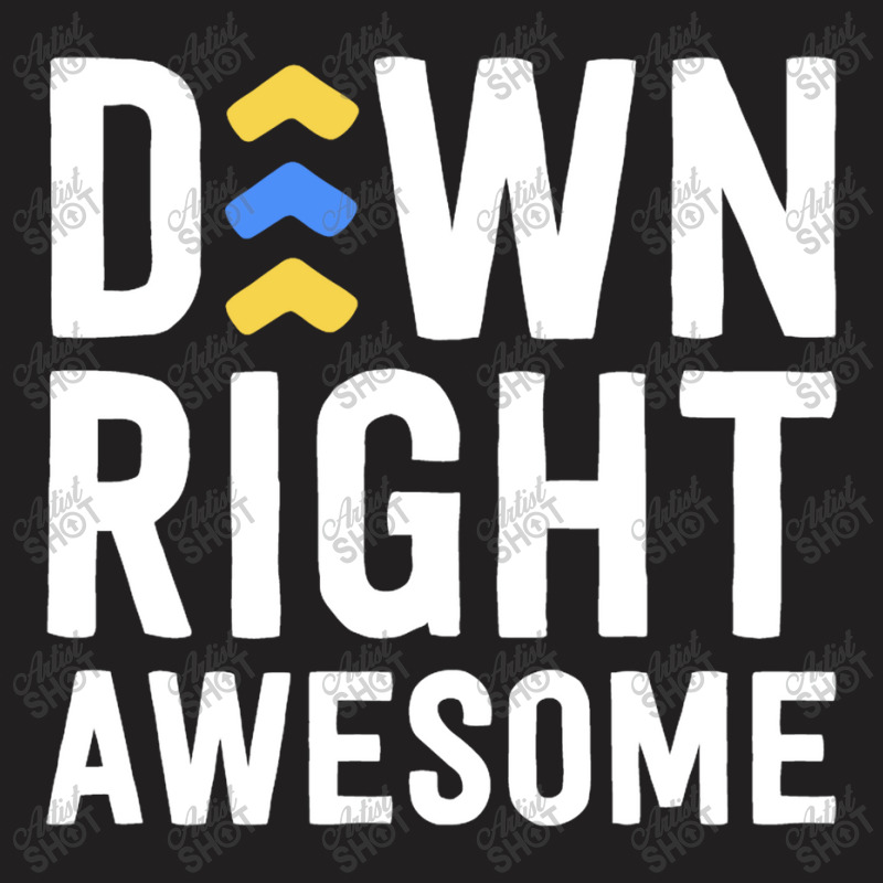 Down Right Awesome Shirt Down Syndrome Awareness Kid Arrows T-shirt | Artistshot