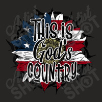 This Is God's Usa Country American Flag Sunflower Birthday Ladies Fitted T-shirt | Artistshot