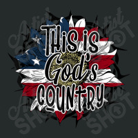 This Is God's Usa Country American Flag Sunflower Birthday Women's Triblend Scoop T-shirt | Artistshot