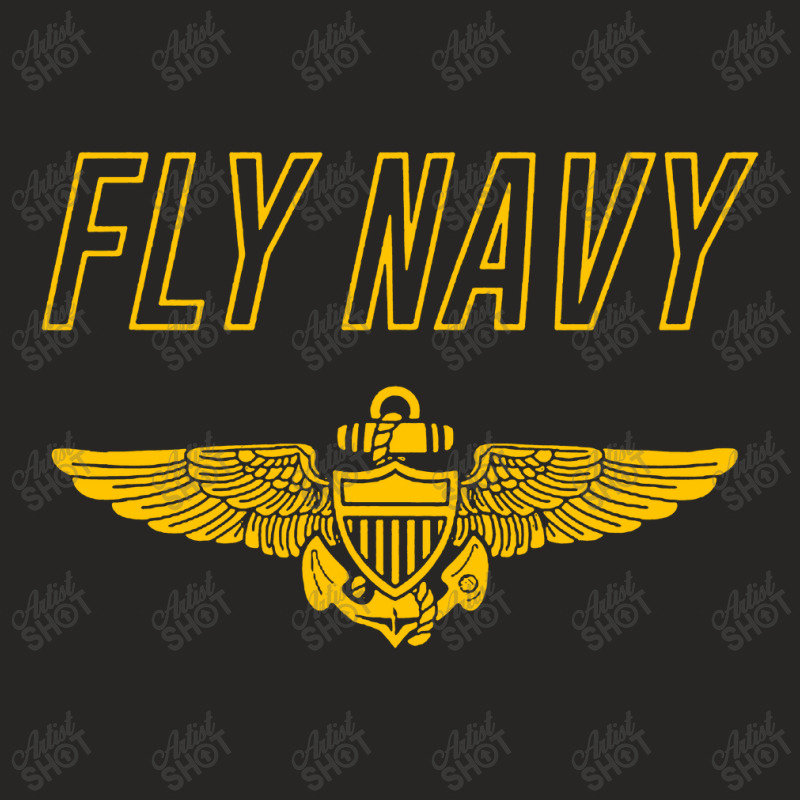 Fly Navy Ladies Fitted T-Shirt by Brigadir | Artistshot