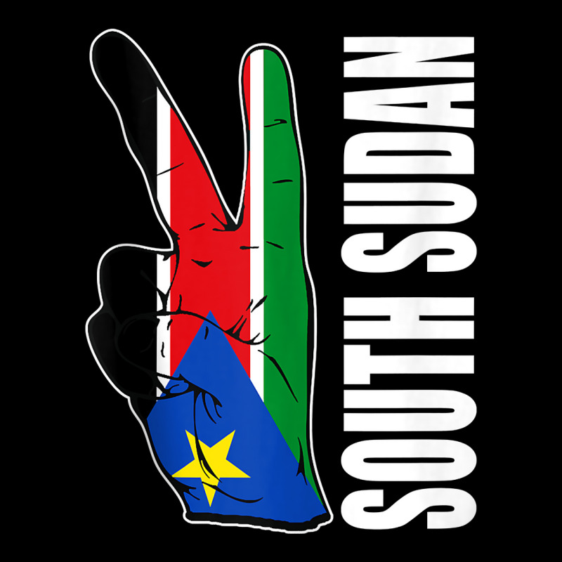 Love South Sudan With Sudanese Flag In A Hand Victory Symbol Tank Top ...