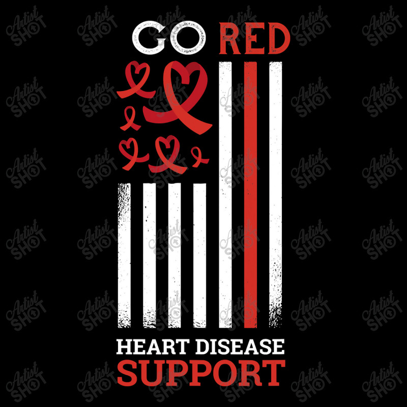 Go Red Heart Disease Support Heart Disease Awareness Gifts Women's V-Neck T-Shirt by moonlight2270 | Artistshot