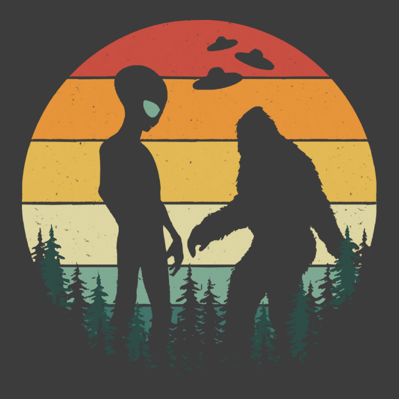 Bigfoot Alien T Shirtretro Alien And Bigfoot Ufos T Shirt Men's Polo Shirt | Artistshot