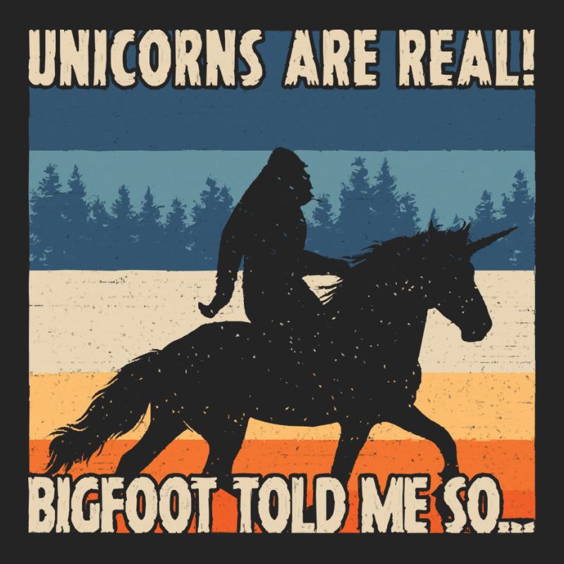 Bigfoot Gift T Shirtbigfoot Riding A Unicorn T Shirt 3/4 Sleeve Shirt | Artistshot