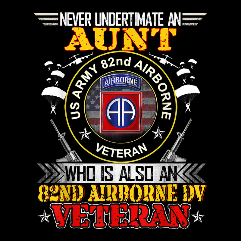 Never Undertimate An Aunt 82nd Airborne Paratrooper T Shirt Skinny ...