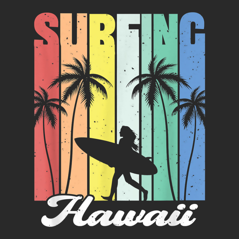 Surfing Hawaii Hawaiian Island Surfer Girl Palm Tree Rainbow T Shirt Toddler T-shirt by cheesebroughbrensen | Artistshot