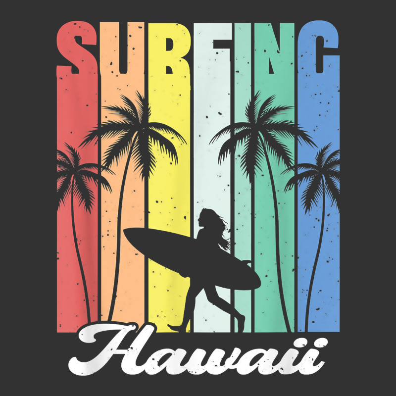 Surfing Hawaii Hawaiian Island Surfer Girl Palm Tree Rainbow T Shirt Baby Bodysuit by cheesebroughbrensen | Artistshot