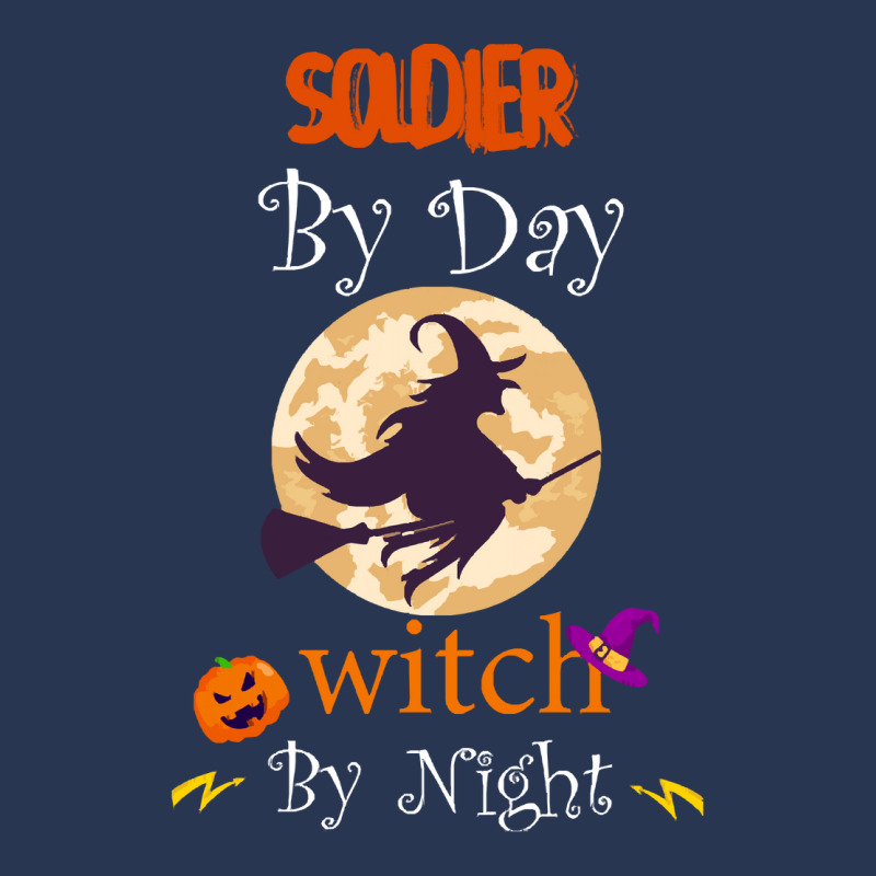 Halloween Soldier Gift T  Shirt Soldier By Day Witch By Night, Soldier Men Denim Jacket | Artistshot