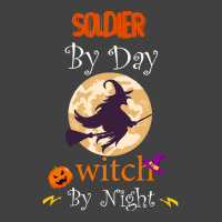 Halloween Soldier Gift T  Shirt Soldier By Day Witch By Night, Soldier Vintage T-shirt | Artistshot