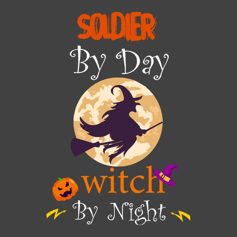 Halloween Soldier Gift T  Shirt Soldier By Day Witch By Night, Soldier Vintage T-shirt | Artistshot