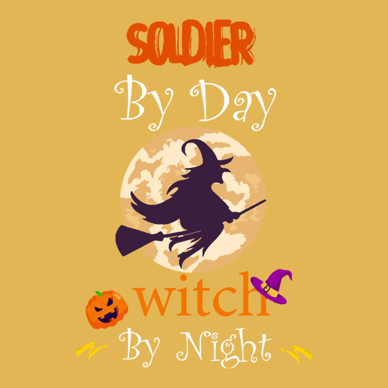 Halloween Soldier Gift T  Shirt Soldier By Day Witch By Night, Soldier Vintage Hoodie And Short Set | Artistshot