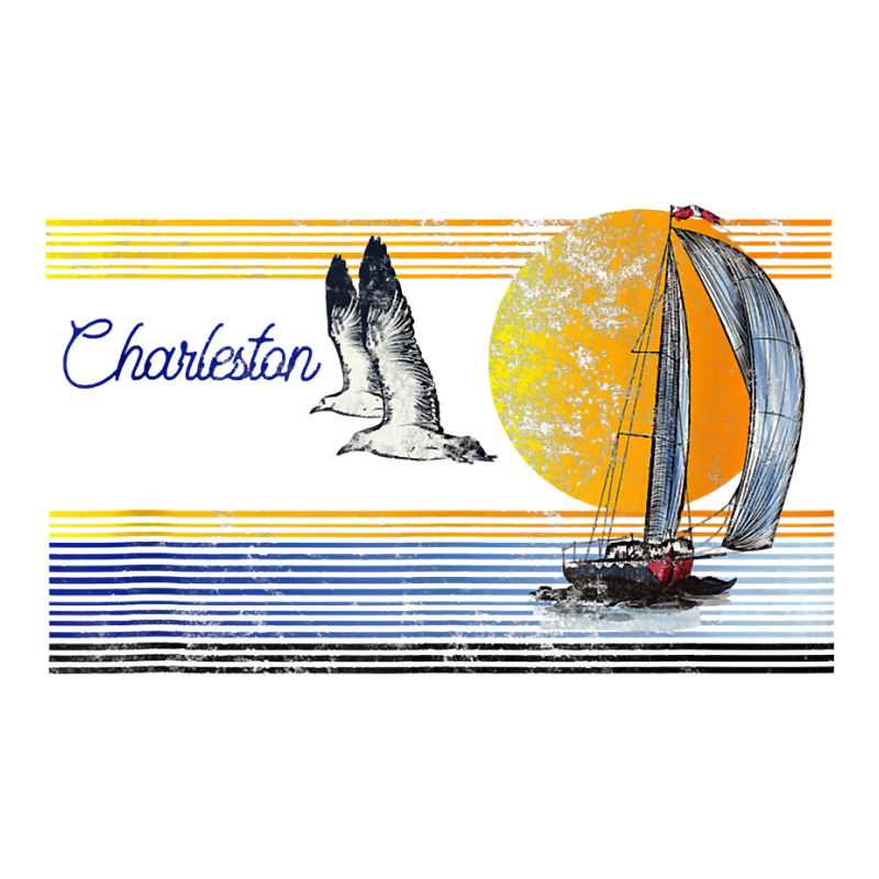 Vintage Sailing Sailboat Sail   Charleston South Carolina Tank Top Sticker | Artistshot