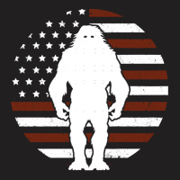 Bigfoot T Shirtbigfoot American Flag Flag 4th Of July T Shirt T-shirt | Artistshot