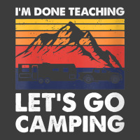 Womens I'm Done Teaching Let's Go Camping, Caravan Rv Trailer V Neck T Men's Polo Shirt | Artistshot