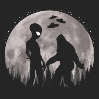 Bigfoot T Shirtbigfoot And Alien Ufos Moon T Shirt Unisex Hoodie | Artistshot