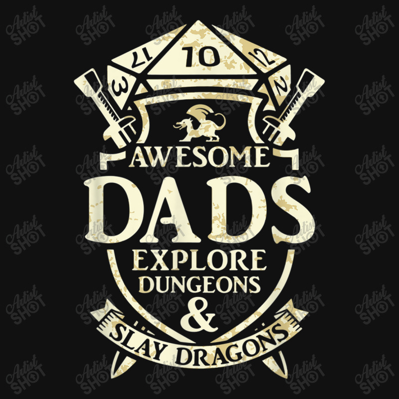 Awesome Dads Explore Dungeons And Slay Dragons Gamer Daddy Funny Gifts ...