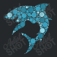 Blue Polka Dot Shark International Dot Day Funny Gifts Men Crewneck Sweatshirt | Artistshot