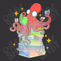 Book Lovers Octopus Reading Kids Girls Womens Cute Bookworm Vintage Vintage Hoodie | Artistshot