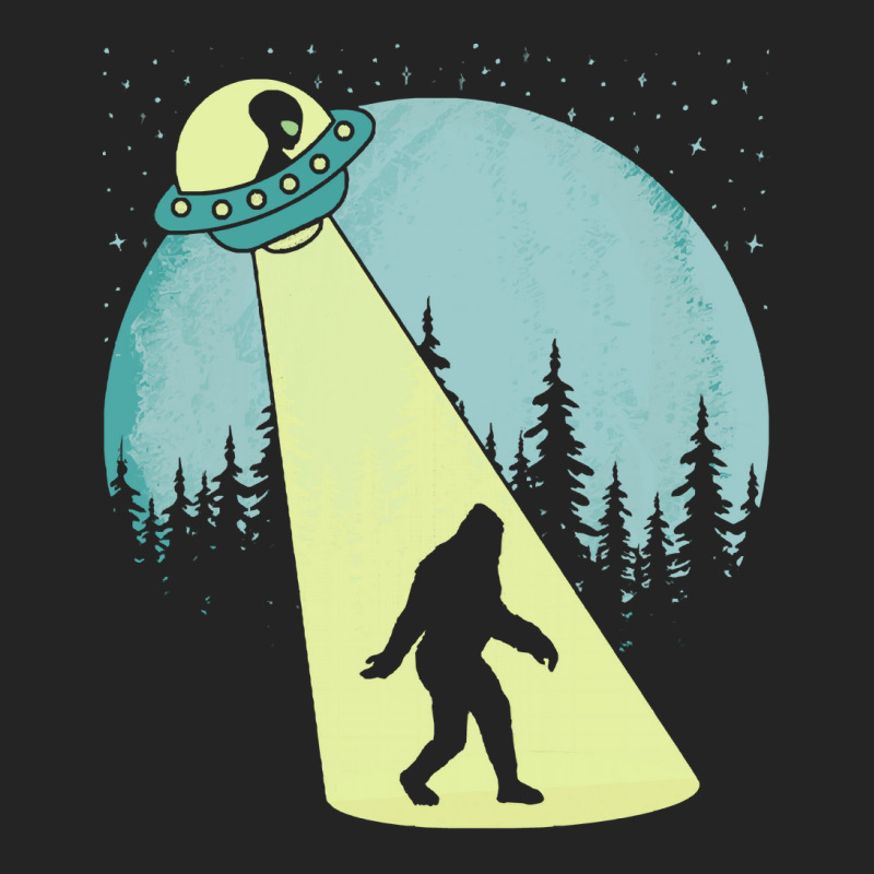 Bigfoot T Shirtbigfoot Ufo Abduction Full Moon T Shirt 3/4 Sleeve Shirt | Artistshot