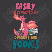 Easily Distracted By Dragon And Books Funny Dragon Designs Gift Men Ladies Curvy T-shirt | Artistshot