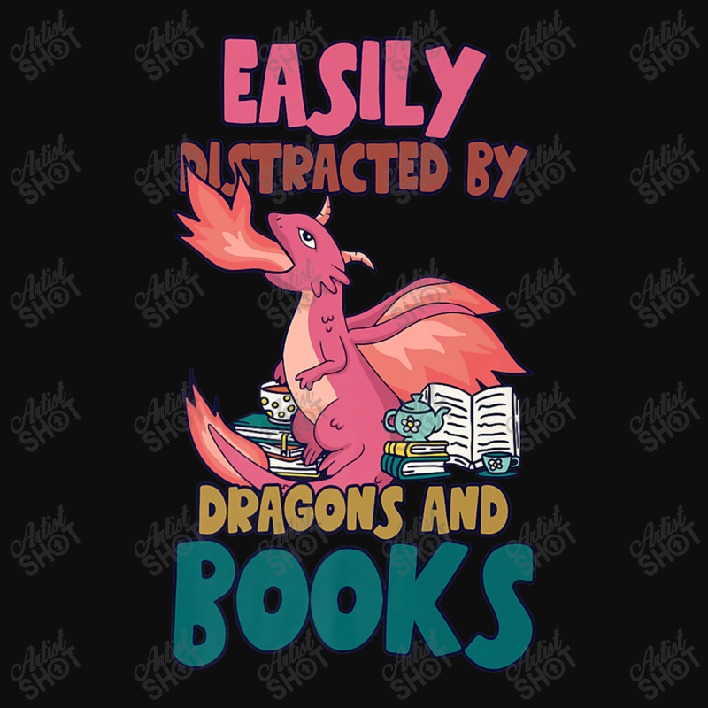 Easily Distracted By Dragon And Books Funny Dragon Designs Gift Men Crop Top by HailieDesign | Artistshot