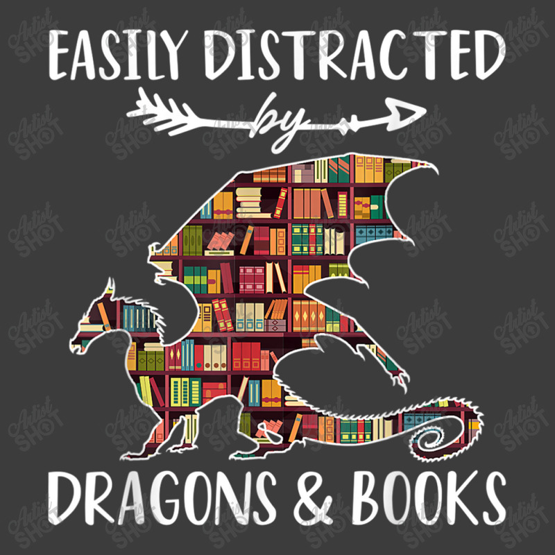 Easily Distracted By Dragon And Books Nerds Men Women Men's Polo Shirt by HailieDesign | Artistshot