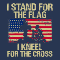 I Stand For The Flag I Kneel For The Cross Veteran Day Gift 19 Ladies Denim Jacket | Artistshot