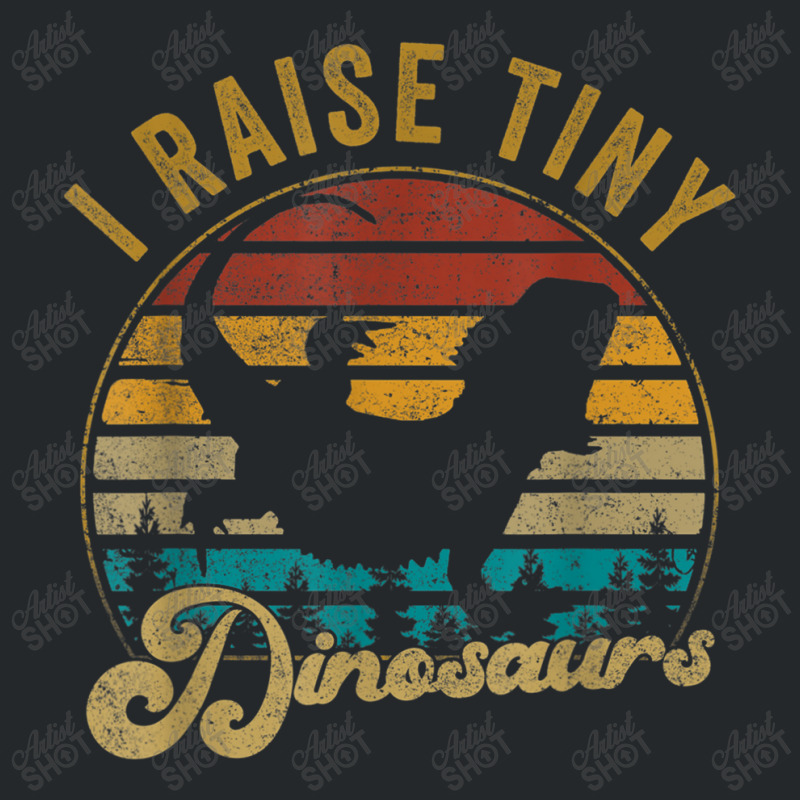 I Raise Tiny Dinosaur Funny Vintage Retro 70s Bearded Dragon Day Gift Crewneck Sweatshirt | Artistshot