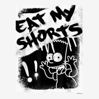 The Simpsons Bart Simpson Eat My Shorts Spray Paint Graffiti T Shirt Adjustable Cap | Artistshot