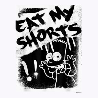 The Simpsons Bart Simpson Eat My Shorts Spray Paint Graffiti T Shirt Tank Top | Artistshot