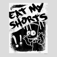 The Simpsons Bart Simpson Eat My Shorts Spray Paint Graffiti T Shirt Men's Polo Shirt | Artistshot