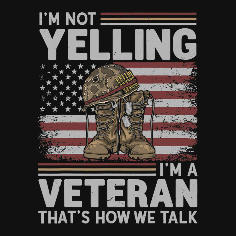 Im Not Yelling, Im A Veteran Patriotic Us Military Veteran 148 Bicycle ...