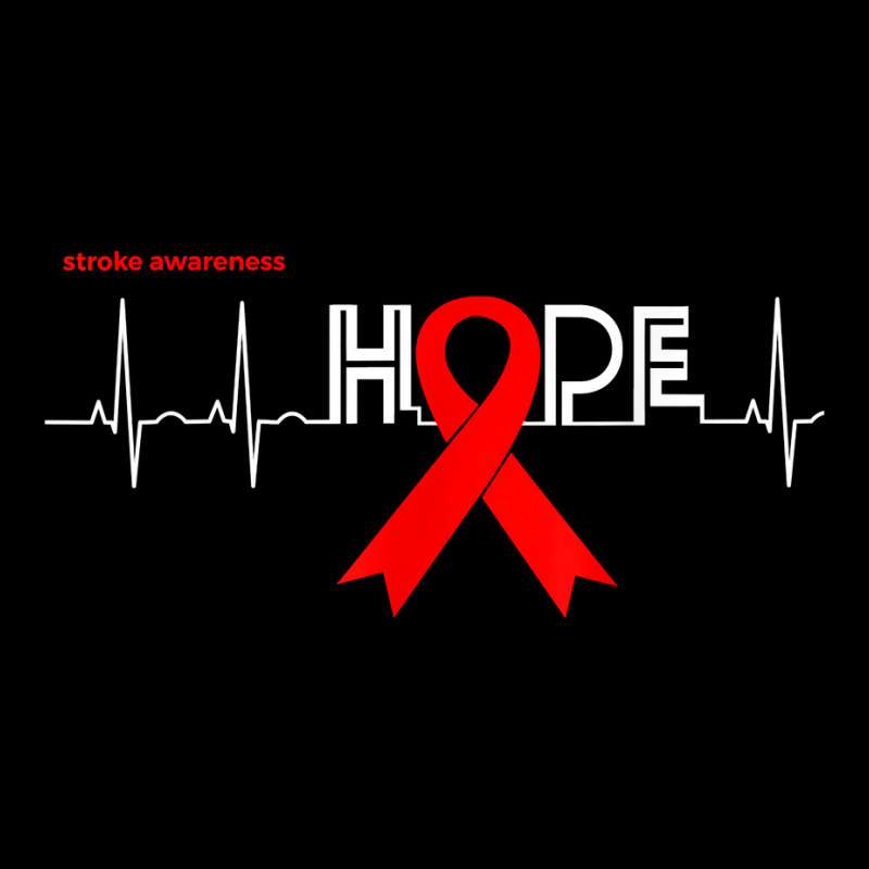 Hope  Awareness Month Products Red Ribbon Stroke Awareness T Shirt Adjustable Cap | Artistshot