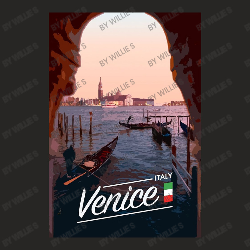 Venice Poster Ladies Fitted T-Shirt by Willie S | Artistshot