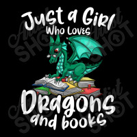 Just A Girl Who Loves Dragons And Books Reading Dragon Graphic Adjustable Cap | Artistshot