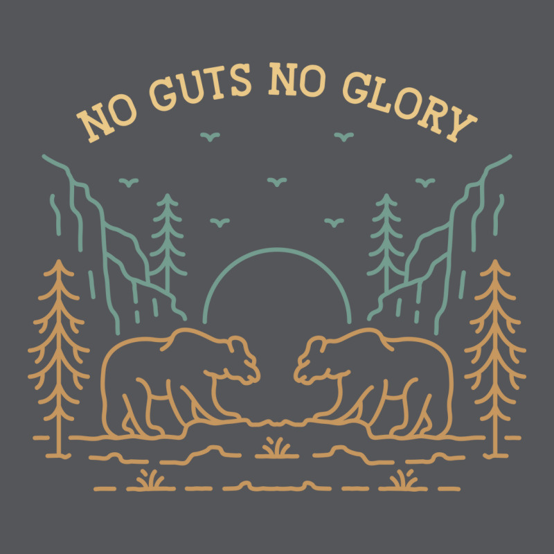 No Guts No Glory Wild Bear Ladies Fitted T-Shirt by VEKTORKITA | Artistshot