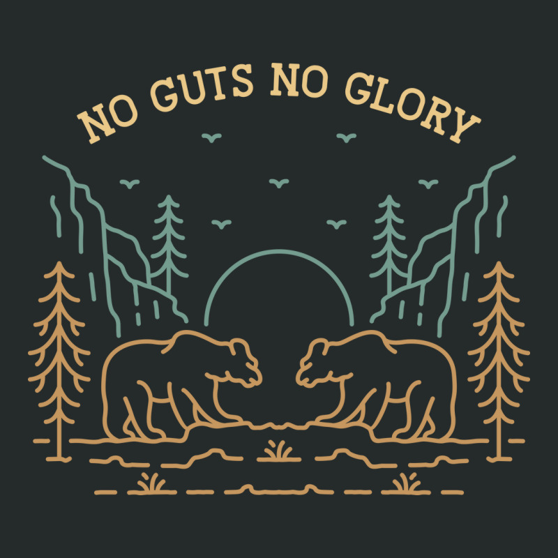 No Guts No Glory Wild Bear Women's Triblend Scoop T-shirt by VEKTORKITA | Artistshot