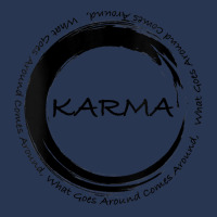 Womens Karma T Shirt What Goes Around Comes Around Funny Karma V Neck Ladies Denim Jacket | Artistshot