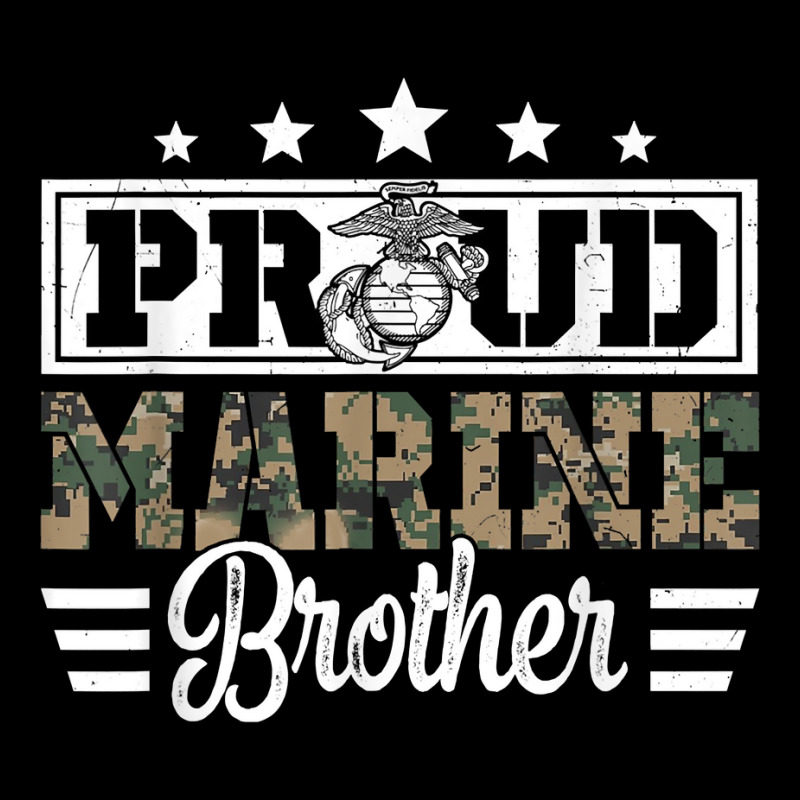 Proud Marine Brother Military Gift For Sister T Shirt Adjustable Cap by RolaLuken | Artistshot