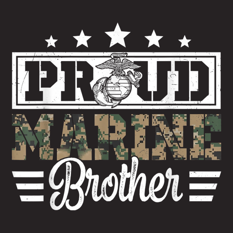 Proud Marine Brother Military Gift For Sister T Shirt Vintage Cap by RolaLuken | Artistshot