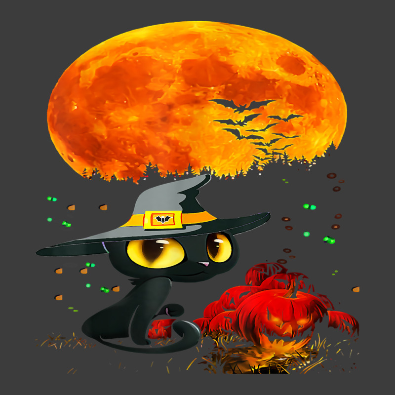 Black Cat Halloween Scary Pumpkins Full Moon Black Cat Lover 51 Men's Polo Shirt by MichaelAkins | Artistshot