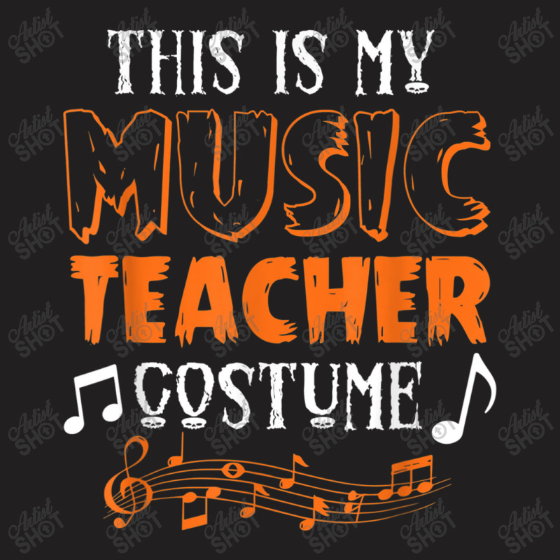 Funny This Is My Scary Music Teacher Halloween Costume Party Retro T-shirt | Artistshot