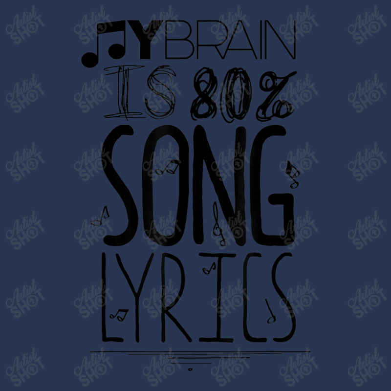 My Brain Is 80 Song Lyrics Music Lover Novelty Tee Day Gift Men Denim Jacket by CaleDesign | Artistshot