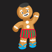 Gingerbread Man In Swimming Trunks  Christmas In July T Shirt T-shirt | Artistshot