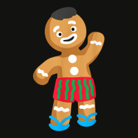 Gingerbread Man In Swimming Trunks  Christmas In July T Shirt Scorecard Crop Tee | Artistshot