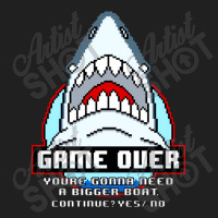 Game Over Shark Drawstring Bags | Artistshot