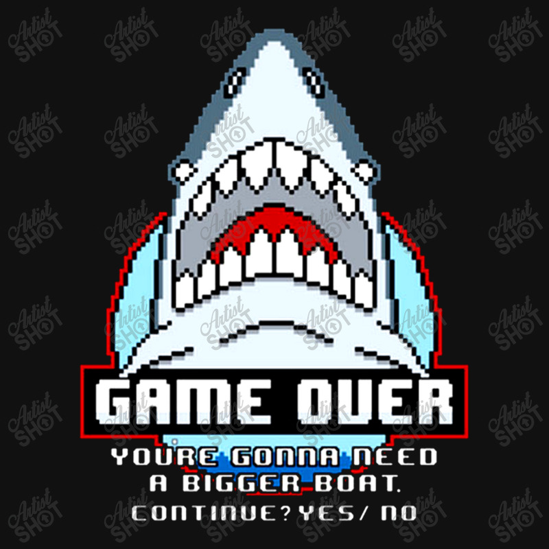Game Over Shark Bicycle License Plate | Artistshot