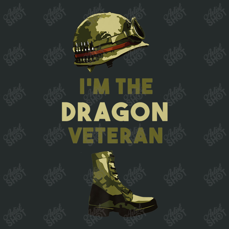 Patriot Soldier I'm The Dragon Veteran Music Vintage Retro Women's Triblend Scoop T-shirt by HailieDesign | Artistshot