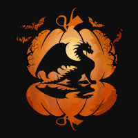 Dragon Silhouette Pumpkin Halloween Costume Men Women Kids 91 Crop Top | Artistshot